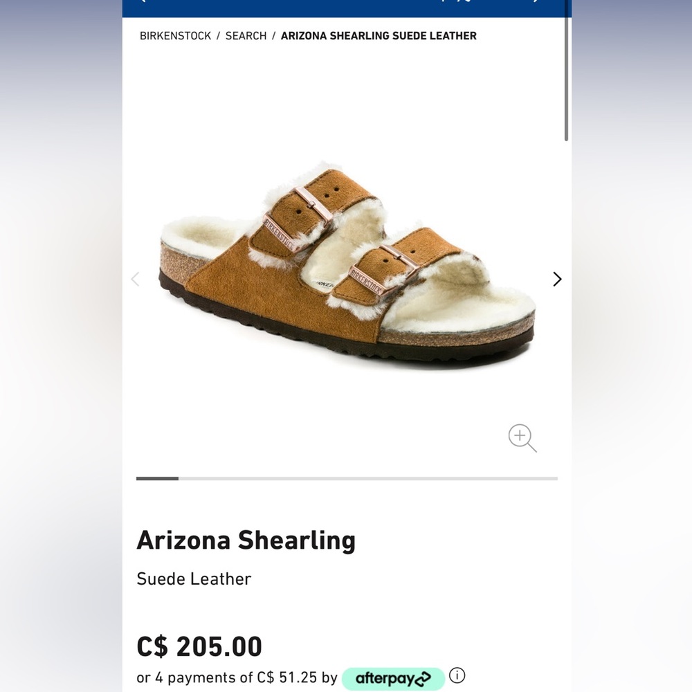 EUC Birkenstock Shearling, Size 38 - Mink